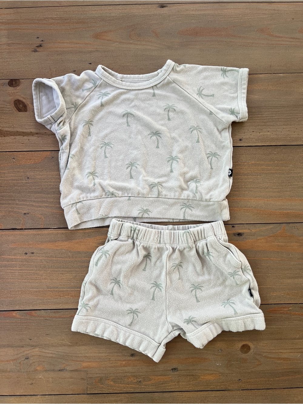 Kyte Baby Bamboo Palm Tree Print Two-Piece Set — 6-12M